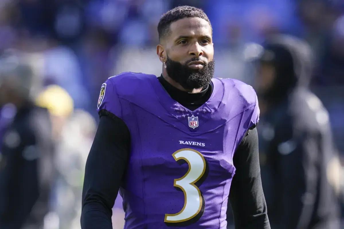 Odell Beckham Jr. caught a 46-yard touchdown against his former team, the Los Angeles Rams. 